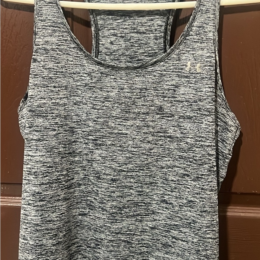 LG Gray and White Sleeveless Tank Top